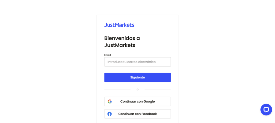Registro de JustMarkets