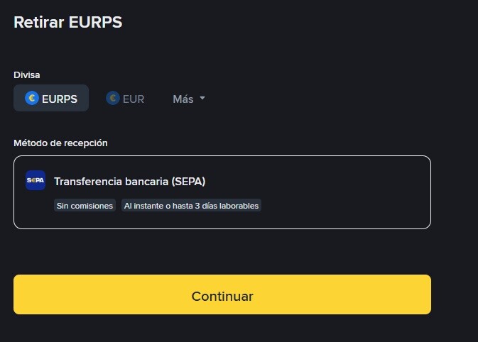 Retirar tu dinero de Binance via transferencia