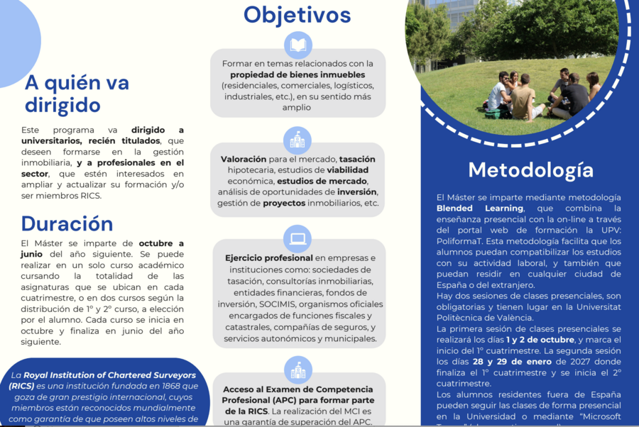 Características sobre el Máster CIVAT