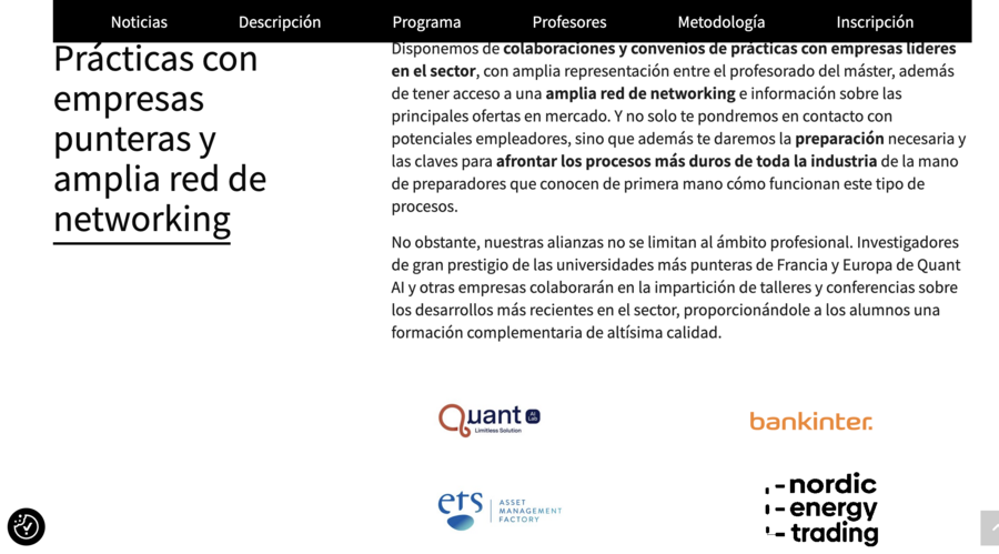 Prácticas en empresas punteras