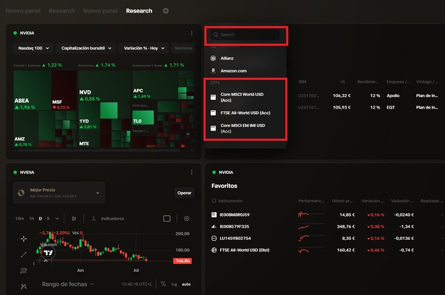 ¿Cómo filtrar los ETFs en Trade Republic?