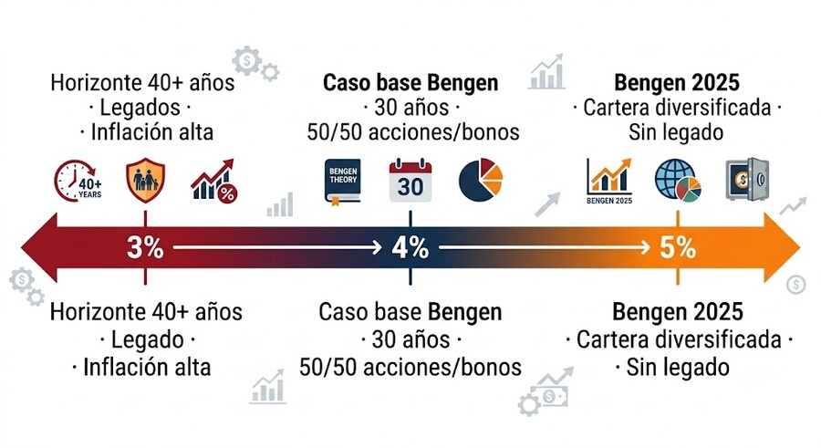 Tasas de retirada del 3% al 5%