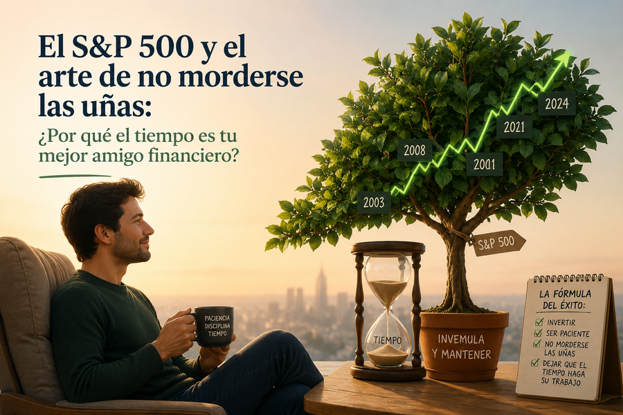 El S&P 500 y el arte de no morderse las uñas: ¿Por qué el tiempo es tu mejor amigo financiero?