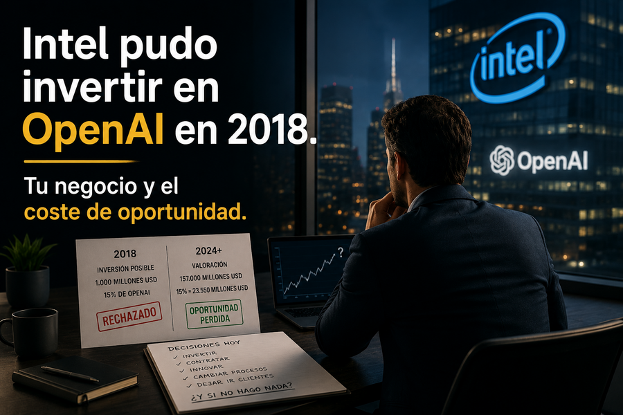 El error de Intel con OpenAI: qué es el coste de oportunidad y por qué importa en un negocio.