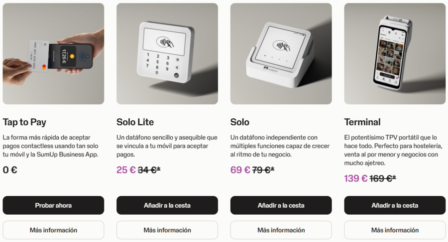 Promociones y descuentos de los datáfonos de SumUp