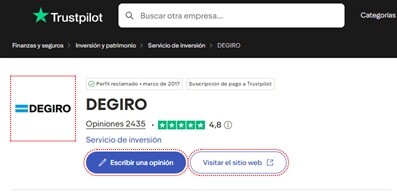 DEGIRO opiniones de los usuarios