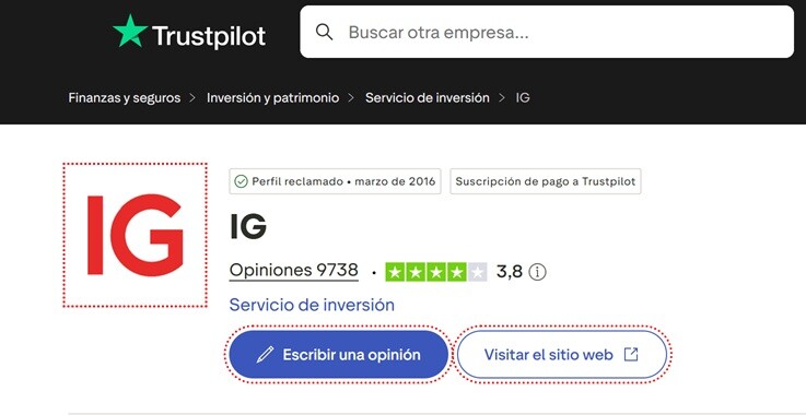 IG opiniones de los usuarios