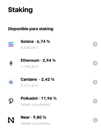 Programa de staking con criptomonedas de Trade Republic