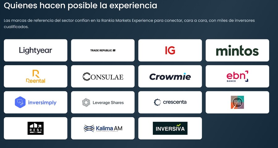 Los patrocinadores de la Rankia Markets MAD 2026