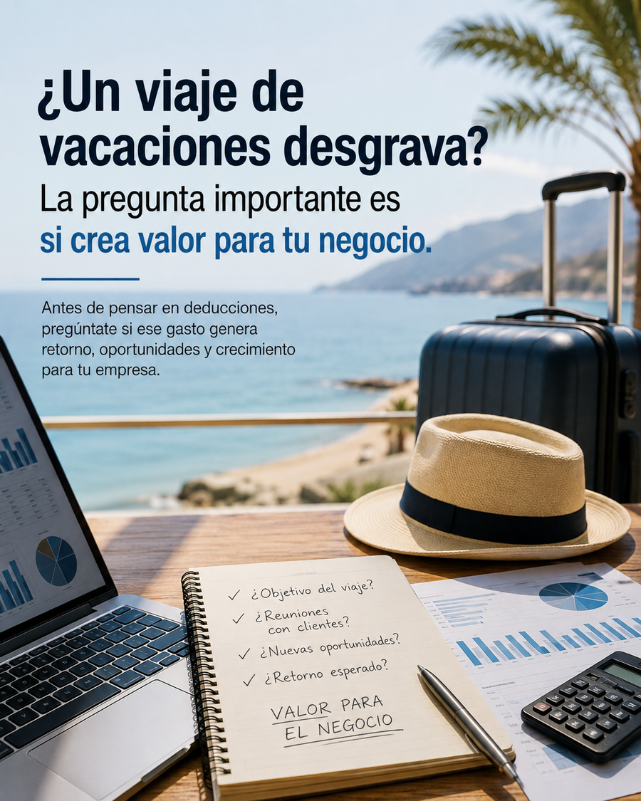 ¿Puede un viaje de vacaciones convertirse en un gasto deducible? La respuesta empieza antes del viaje.