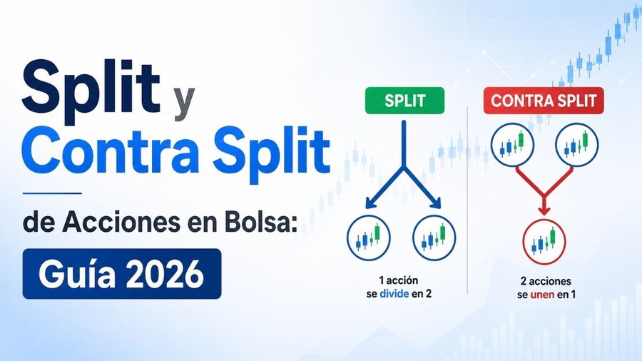 Split y contra split de acciones en bolsa: guía 2026
