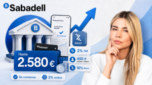 Sabadell mejora su Cuenta Online y ofrece hasta 2.580 euros entre remuneración, nómina y Bizum