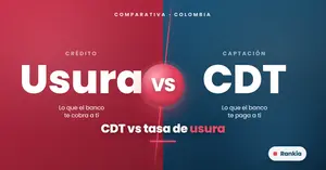 ¿Por qué mi CDT paga menos del techo de usura? Diferencia entre captación y colocación