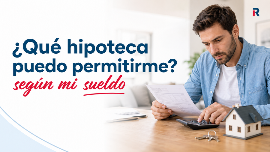 hombre joven pensando en la hipoteca que puede pedir con sueldo