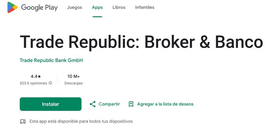 Opiniones de los inversores sobre Trade Republic en Google Play Store