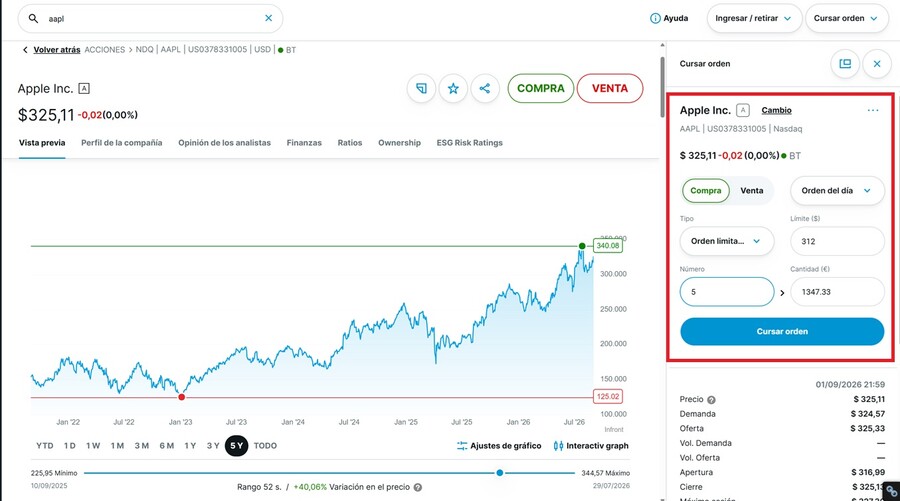 Comprar acciones de Apple de forma fácil