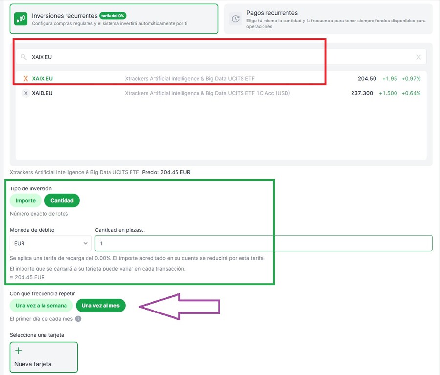 Plan de inversión sobre el ETF de IA XIAX