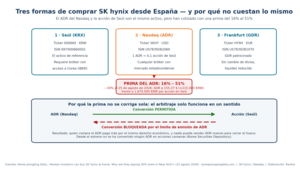 Cómo invertir en SK hynix desde España: ADR SKHY o acción de Seúl
