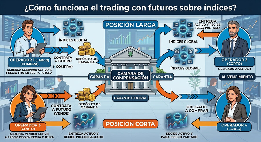 ¿Cómo funcionan los futuros de índices bursátiles?