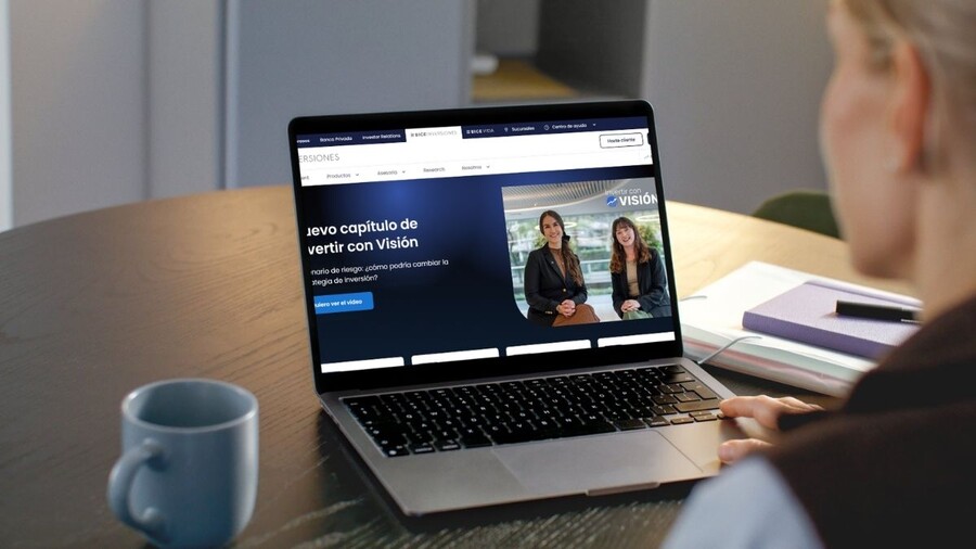 Captura de la página web de BICE Inversiones