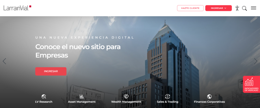 Página actual de Larrain Vial