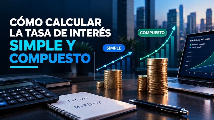 ¿Cómo calcular la tasa de Interés simple y compuesto?