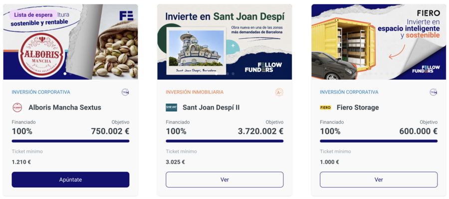 Oportunidades de inversión Fellow Funders