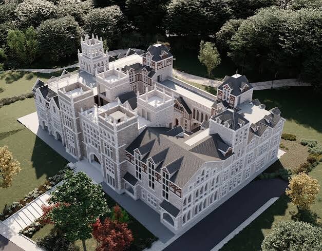 Campus de IEB con aspecto de castillo en Aravaca