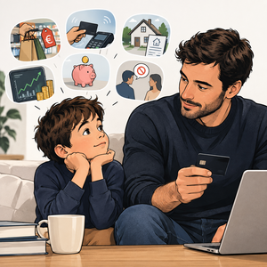 Tu hijo aprende de dinero aunque nunca hayas hablado de dinero con él