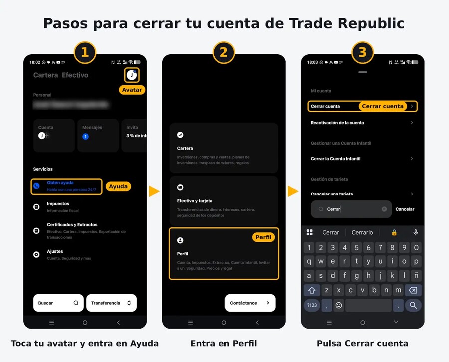 ¿Cómo cerrar tu cuenta de Trade Republic paso a paso?