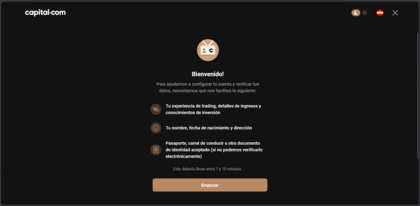 Configuración y verificación de tu cuenta en capital.com