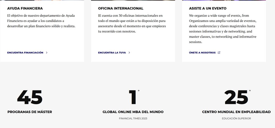 IE ofrece algunos de los mejores programas de formación del mundo