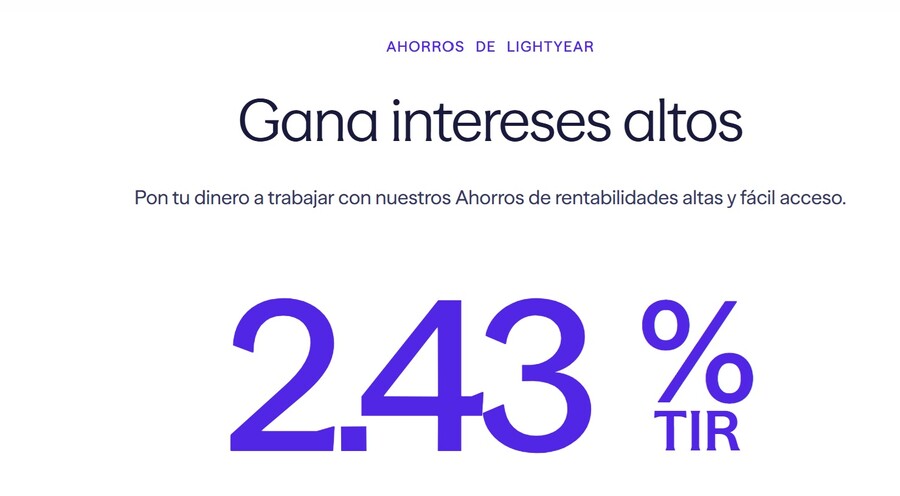 Esta es la cuenta de saldo remunerada de Lightyear