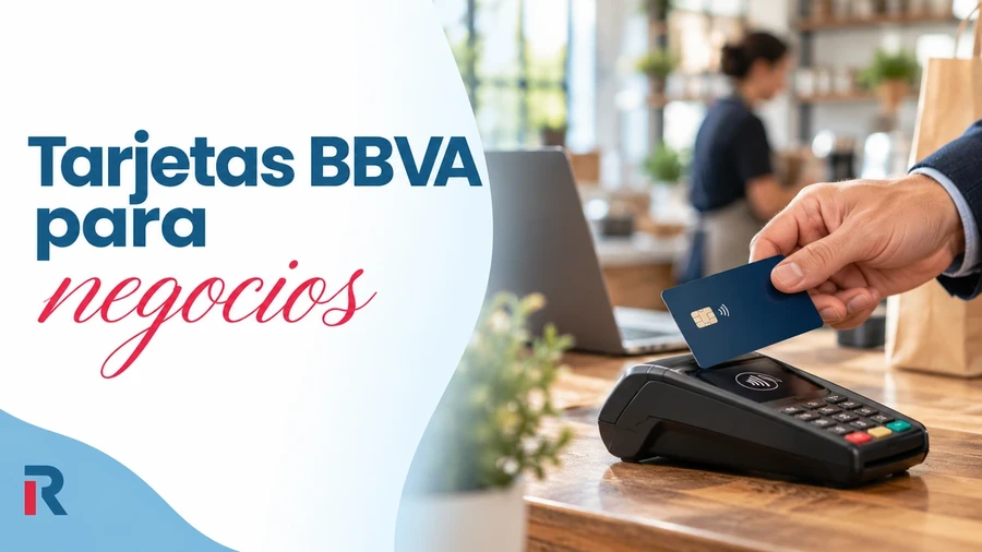 Pago con tarjeta en un comercio para ilustrar las tarjetas de crédito y débito BBVA para negocios.