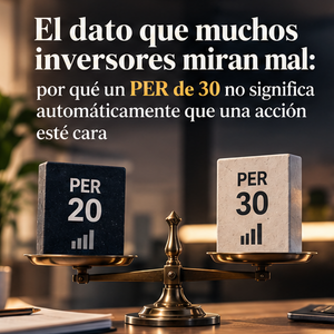El dato que muchos inversores miran mal: por qué un PER de 30 no significa automáticamente que una acción esté cara