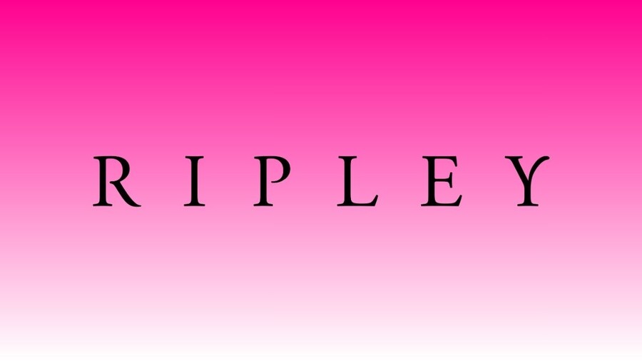 Logo de Ripley con fondo rosa degradado