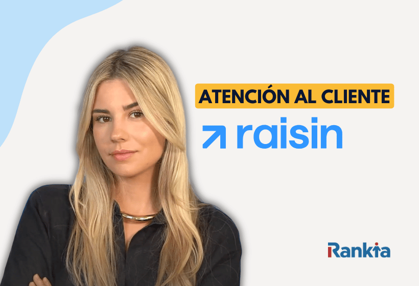 **Imagen de portada sobre la atención al cliente de Raisin, con su teléfono, canales de contacto y horarios.**