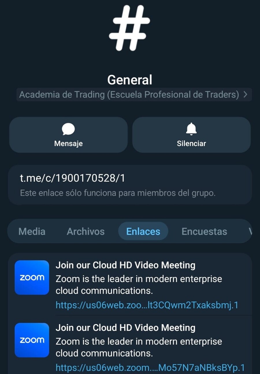 ¿Cómo acceder a las clases en directo de Novatos Trading Club desde Telegram?