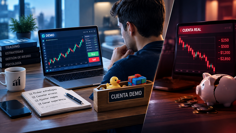 Forex y CFDs Guía para empezar: tu Cuenta Demo, es tu campo de pruebas antes de operar con dinero real