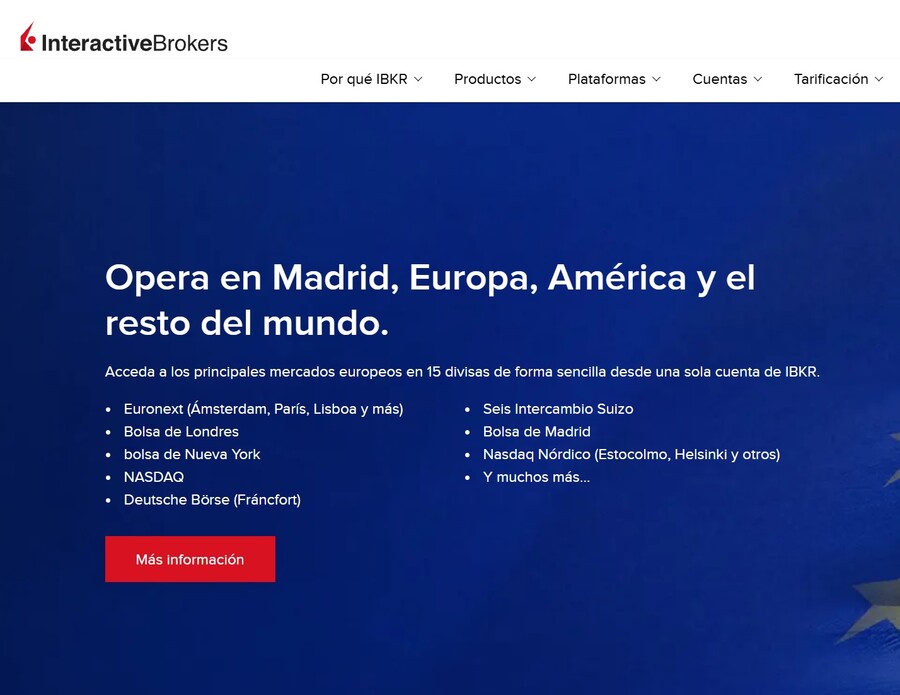 Interactive Brokers permite operar en bolsas globales