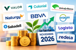 Mejores dividendos de la bolsa española (noviembre de 2026)