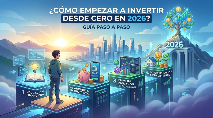 ¿Cómo empezar a invertir desde cero en 2026 (guía paso a paso)?