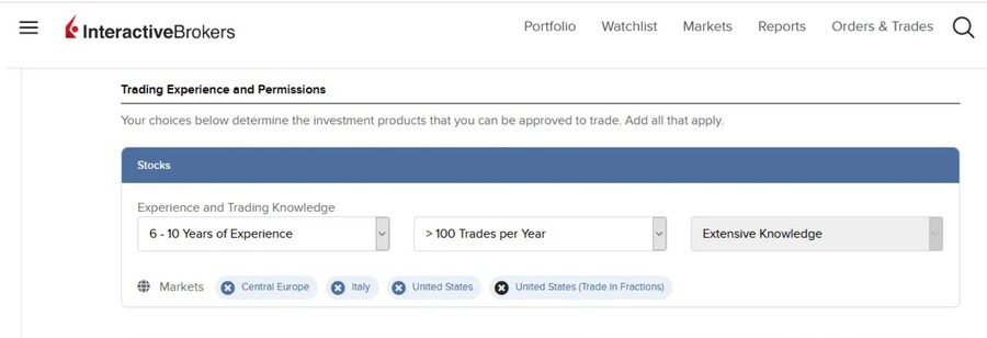Registros de acceso para acceder a las Pink sheets del trading OTC de IBKR