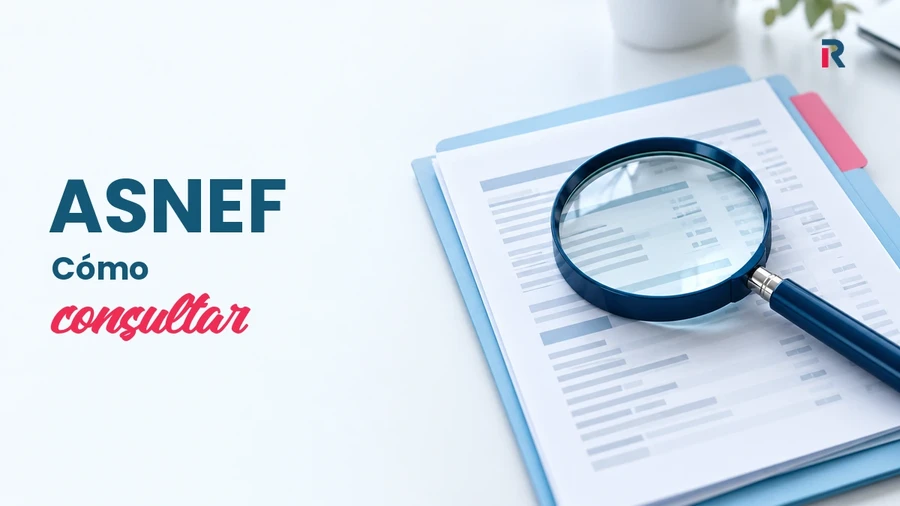 Lupa sobre un documento financiero para representar la consulta del fichero ASNEF.